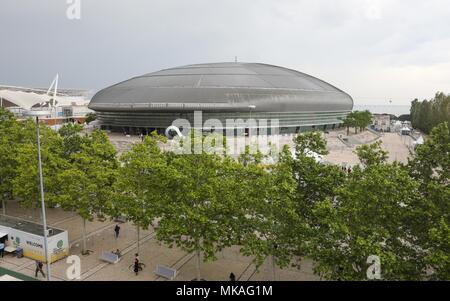 07. Mai 2018, Portugal, Lissabon: Bild des Altice Arena, in der Endrunde der Eurovison Song Contest (ESC) am 12. Mai 2018 stattfindet. Foto: Jörg Carstensen/dpa Stockfoto