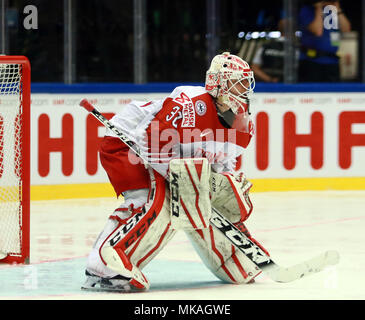 Herning, Dänemark. 7. Mai, 2018. Sebastian DAHM (Dänemark), 07. Mai 2018 Eishockey-WM 2018, Kanada vs Dänemark, Jyske Bank Boxen, Herning / Dänemark, Kredit: Wolfgang Fehrmann/ZUMA Draht/Alamy leben Nachrichten Stockfoto