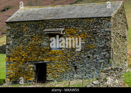 Eine alte Scheune in der troutbeck Tal, in der Nähe von Windermere, Lake District, Cumbria Stockfoto