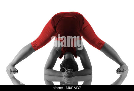 Frau beim yoga Stockfoto
