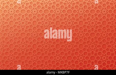 Arabisch Muster Hintergrund. Islamische ornament Vektor. Geometrische 3D-Form. Textur 1001 traditionelles Motiv Stock Vektor