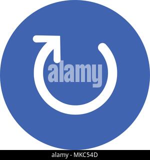 Aktualisieren Kreis Web Icon, auf weißem Hintergrund Stock Vektor