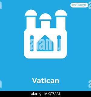 Vatikan vektor Symbol auf blauem Hintergrund, Zeichen und Symbol isoliert Stock Vektor