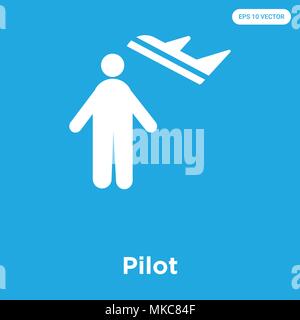 Pilotprojekt vektor Symbol auf blauem Hintergrund, Zeichen und Symbol isoliert Stock Vektor