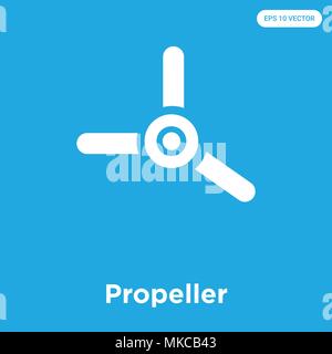Propeller vektor Symbol auf blauem Hintergrund, Zeichen und Symbol isoliert Stock Vektor