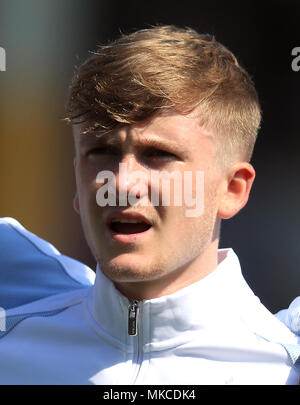 Thomas Doyle aus England der U17 während der UEFA-U17-Europameisterschaft, Gruppe-A-Spiel im Banks's Stadium, Walsall. DRÜCKEN SIE VERBANDSFOTO. Bilddatum: Montag, 7. Mai 2018. Siehe PA Story SOCCER England U17. Bildnachweis sollte lauten: Mike Egerton/PA Wire. Stockfoto