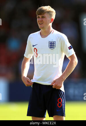 Englands U17 Thomas Doyle während der UEFA-U17-Meisterschaft, Gruppe, ein Gleiches an Banken's Stadion, Walsall. PRESS ASSOCIATION Foto. Bild Datum: Montag, 7. Mai 2018. Siehe PA-Geschichte Fußball England U17. Photo Credit: Mike Egerton/PA-Kabel. Einschränkungen: Nur für den redaktionellen Gebrauch bestimmt. Keine kommerzielle Nutzung. Stockfoto