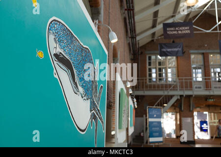 De Hallen, regeneriert ehemalige Straßenbahn in Amsterdam, vergossen Stockfoto