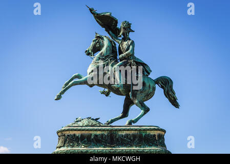 Statue von Erzherzog Karl, Herzog von Teschen am Heldenplatz - Heldenplatz in Wien, Österreich Stockfoto