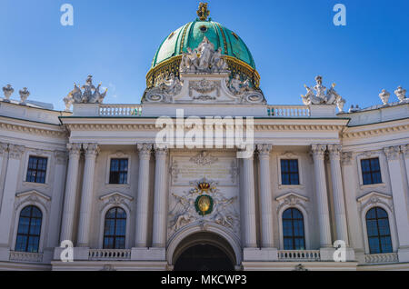 St Michael's Flügel der Hofburg in Wien, Österreich Stockfoto