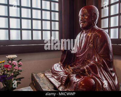 Binzuru Sonja, japanischen Gott der Heilkunst, Konzoji, 88 Tempel Wallfahrt, Kagawa, Shikoku, Japan Stockfoto