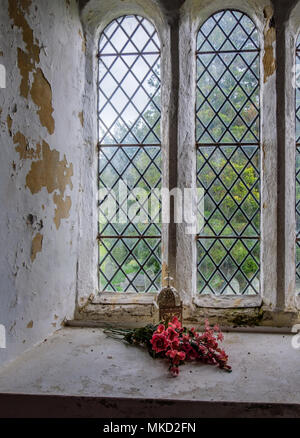 Fenster in Jesus Kirche, Troutbeck, Windermere, Lake District, Cumbria Stockfoto