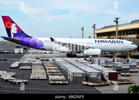 Flugzeuge Flugzeug für den Flug vorbereitet. Stockfoto