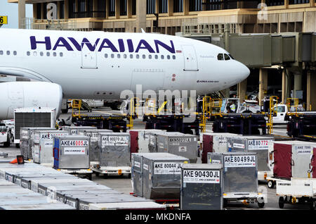 Flugzeuge Flugzeug für den Flug vorbereitet. Stockfoto