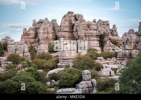 Naturpark El Torcal, Malaga Stockfoto