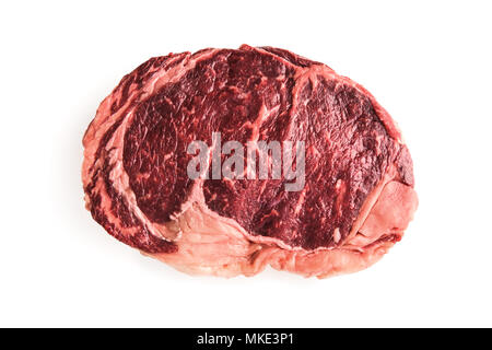 Marmorierung ribeye Steak isoliert Stockfoto