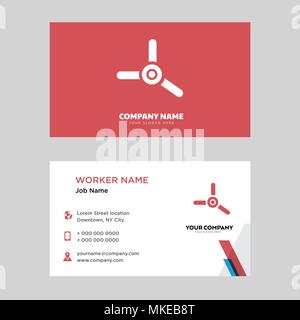Propeller business card Design vorlage, für Ihr Unternehmen, moderne horizontale Personalausweis Vektor Stock Vektor
