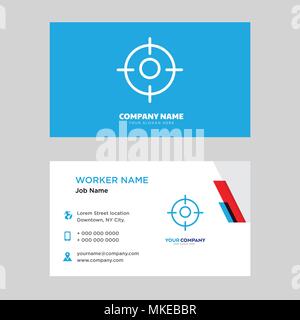 Schwerpunkt Business Card Design vorlage, für Ihr Unternehmen, moderne horizontale Personalausweis Vektor Stock Vektor