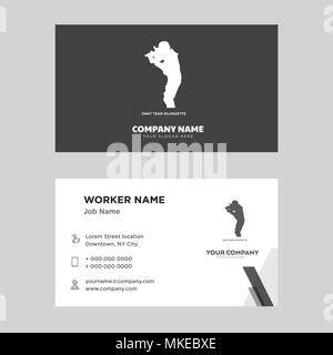 Swat-Team business card Design vorlage, für Ihr Unternehmen, moderne horizontale Personalausweis Vektor Stock Vektor