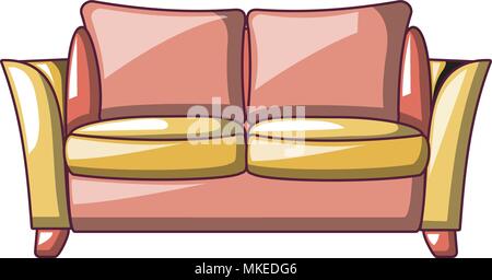 Liebe Sitz Sofa Symbol, Cartoon Stil Stock Vektor