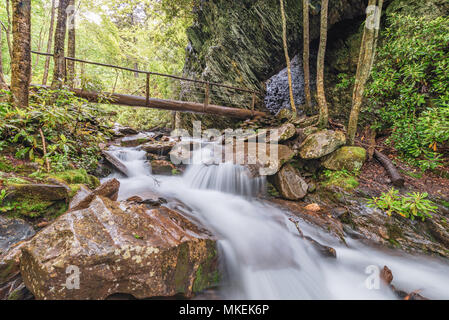 Kaskaden in den Smokey Mountains in Tennessee, USA. Stockfoto