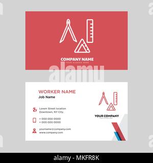 Kompass Business Card Design vorlage, für Ihr Unternehmen, moderne horizontale Personalausweis Vektor Stock Vektor