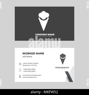 Zwei Eis business card Design vorlage, für Ihr Unternehmen, moderne horizontale Personalausweis Vektor Stock Vektor