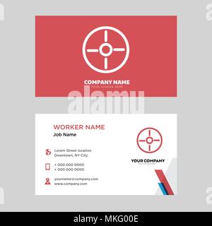 Kompass Business Card Design vorlage, für Ihr Unternehmen, moderne horizontale Personalausweis Vektor Stock Vektor