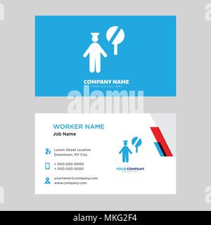 Polizei business card Design vorlage, für Ihr Unternehmen, moderne horizontale Personalausweis Vektor Stock Vektor