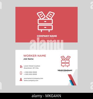 Cabinet business card Design vorlage, für Ihr Unternehmen, moderne horizontale Personalausweis Vektor Stock Vektor