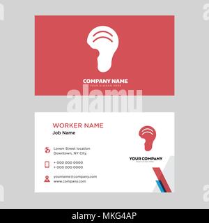Menschliche Ohr business card Design vorlage, für Ihr Unternehmen, moderne horizontale Personalausweis Vektor Stock Vektor