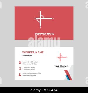 Rechte Dreieck business card Design vorlage, für Ihr Unternehmen, moderne horizontale Personalausweis Vektor Stock Vektor