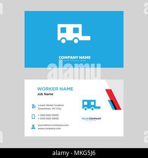 Caravan business card Design vorlage, für Ihr Unternehmen, moderne horizontale Personalausweis Vektor Stock Vektor