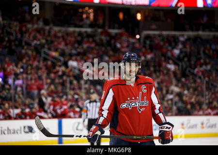 Washington Capitals linken Flügel Alex Ovechkin (8). Stockfoto