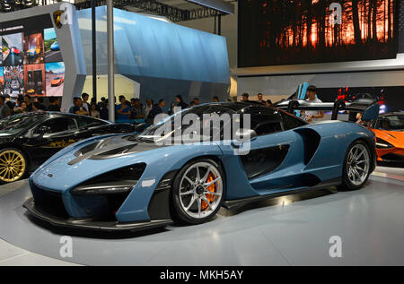 Ein McLaren Senna hypercar auf der AutoChina Motor Show in Peking 2018 Stockfoto