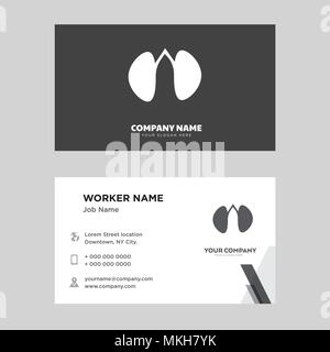 Zwei Nieren business card Design vorlage, für Ihr Unternehmen, moderne horizontale Personalausweis Vektor Stock Vektor