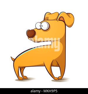 Cartoon gelben Hund. Symbol für das Jahr 2018. Stock Vektor
