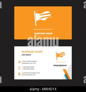 Puerto Rico Flagge business card Design vorlage, für Ihr Unternehmen, moderne horizontale Personalausweis Vektor Stock Vektor