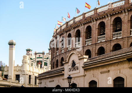 Plaza de Toros Monumental de Valencia, Stierkampfarena, Valencia, Valencia, Spanien Stockfoto