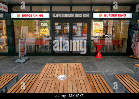 Burger King Restaurant Storefront in Luzern, Schweiz, Europa Stockfoto