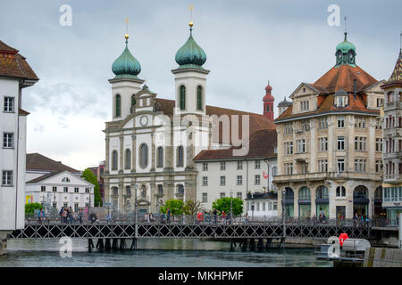 Jesuitenkirche, Luzerner, Schweiz, Europa Stockfoto