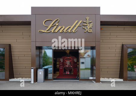 Lindt Chocolate Factory Shop in Zürich, Schweiz, Europa Stockfoto