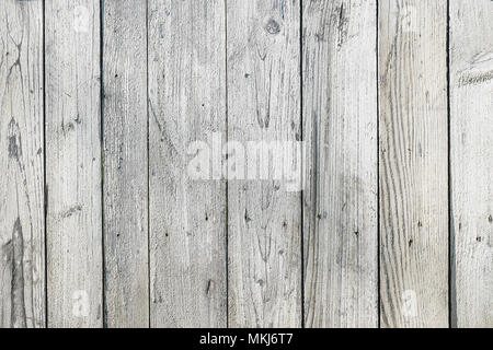 Schließen Sie herauf Bild der alten hölzernen weißen Holz Hintergrund. Stockfoto
