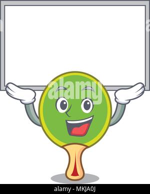 Die Platine ping pong Schläger Charakter Cartoon Stock Vektor