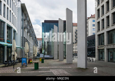 Postplatz, Busman Kapelle Denkmal für die Kirche St. Sophia, Dresden, Busmannkapelle Gedenkstätte für die Sophienkirche Stockfoto