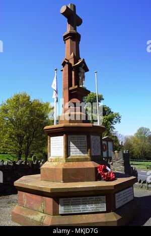 Das Kriegerdenkmal, Lezayre, von der Insel Man Stockfoto