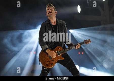 MIRAMAR, FL - Mai 06: Seth Morrison von Skillet führt im Miramar Regional Park Amphitheater am 6. Mai 2018 in Miramar, Florida. Personen: Seth Morrison Stockfoto