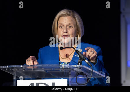 Washington, DC, USA. 8. Mai, 2018. Vertreter ILEANA ROS- LEHTINEN, (R-FL), an der Anti-Defamation League (ADL) National Leadership Summit in Washington, DC am 8. Mai 2018 Credit: Michael Brochstein/ZUMA Draht/Alamy leben Nachrichten Stockfoto