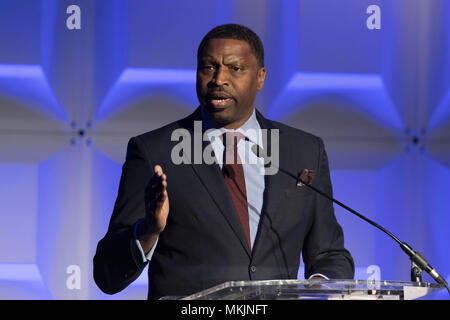 Washington, DC, USA. 8. Mai, 2018. DERRICK JOHNSON CEO, NAACP, die Anti-Defamation League (ADL) National Leadership Summit in Washington, DC am 8. Mai 2018 Credit: Michael Brochstein/ZUMA Draht/Alamy leben Nachrichten Stockfoto