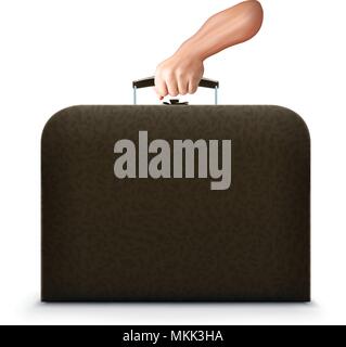 Aktentasche mit Hand Stock Vektor